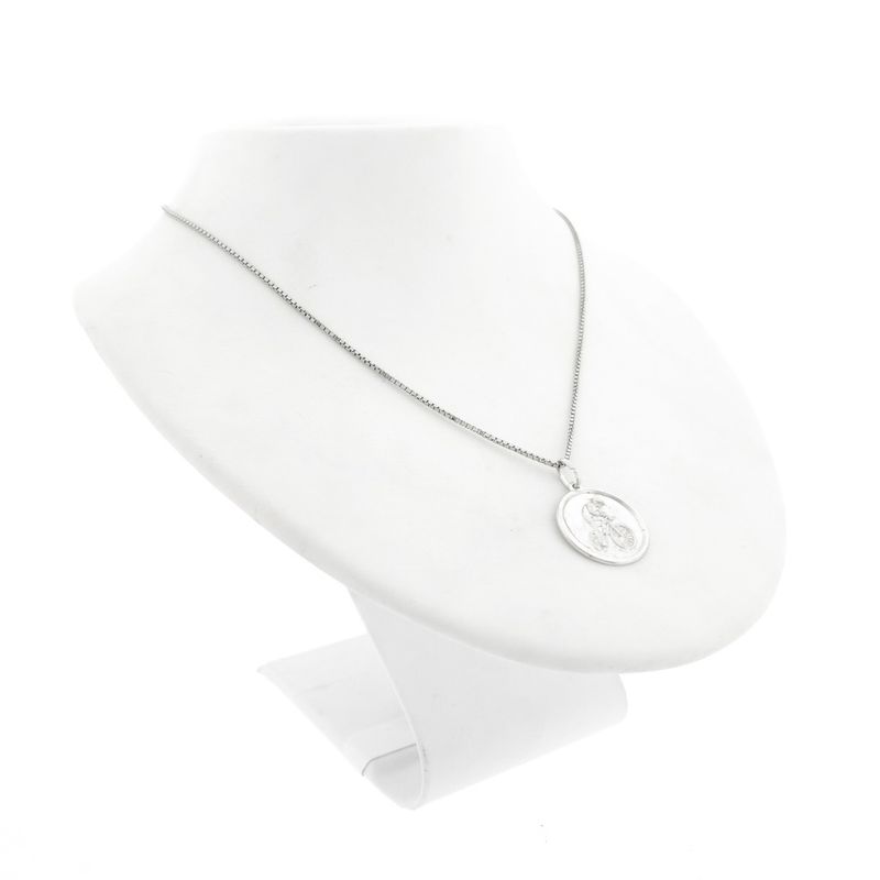 Image 6 of Silver pendant of a man on a racing bike