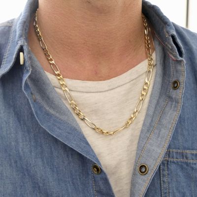 Two-tone gold Figaro link chain Image 2 of Two-tone gold Figaro link chain