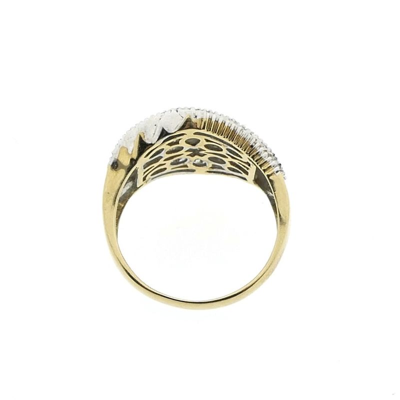 Image 5 of Gold pavé ring with diamonds; 1.31 ct.