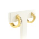 Image 3 of Two-tone gold earrings with zirconia