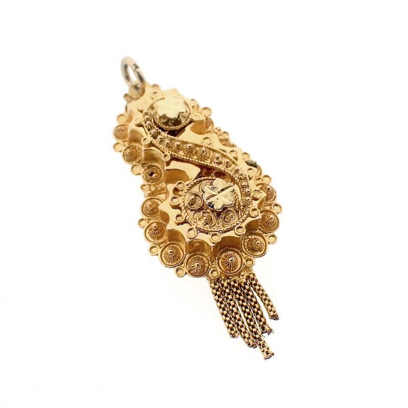 Image 3 of Hat bell pendant | Filigree technique