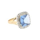 Image 5 of Two-tone cocktail ring with topaz and zirconia