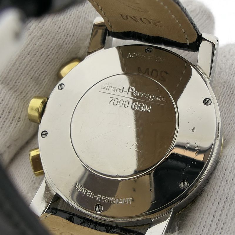 Image 11 of Girard Perregaux Chronograph 7000GBM; Automatic watch with 18k gold bezel