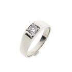 Image 1 of White Gold Solitaire Ring; 0.35 ct Diamond; 14K; Size 18