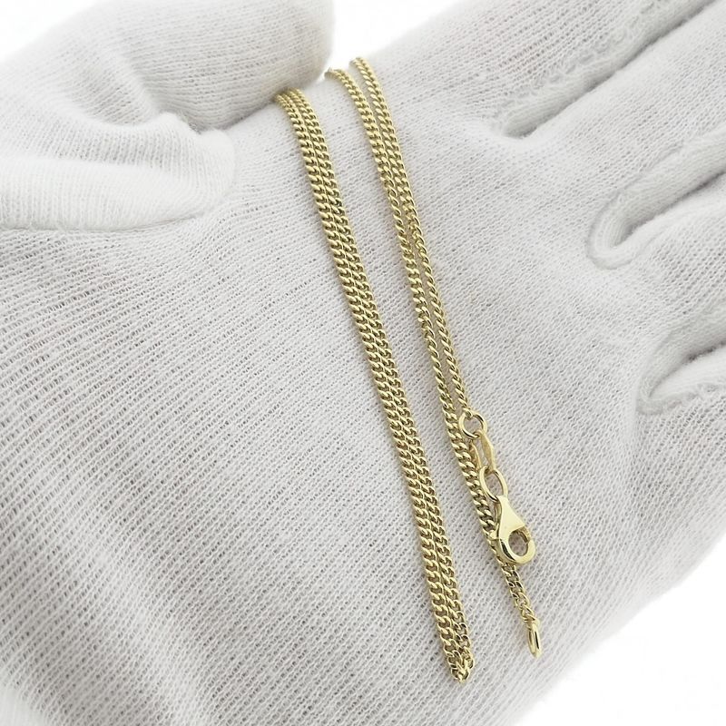 Image 7 of Gold gourmet link chain | 45 cm