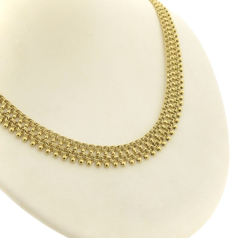 Image 2 of Gold gallery wire link necklace