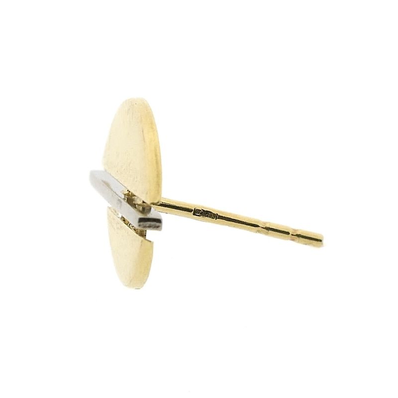 Image 10 of Two-tone gold stud earrings
