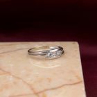 Image 2 of White gold ring with 0.105 ct diamond.