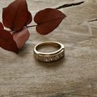 Image 2 of Gold ring with fancy diamonds 1.12 ct.