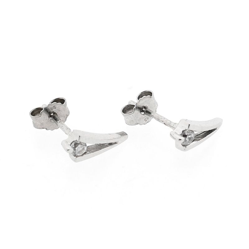 Afbeelding 6 van Witgouden oorstekers met zirconia