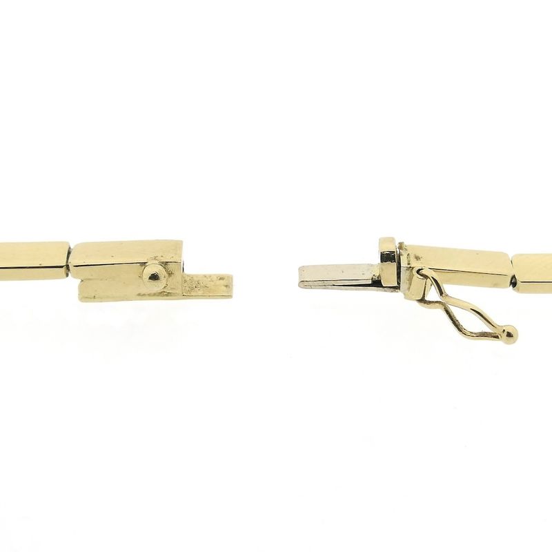 Image 5 of Two-tone gold necklace with diamond; 0.09 ct.