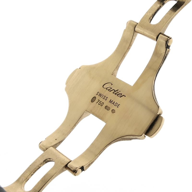 Image 12 of Cartier Santos 100 XL Automatic 2732 - W20071Y1; 18k gold watch with diamond setting