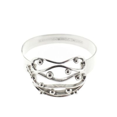 Image 1 of Silver bracelet with a fantasy design; E. Granit & Co | Ø 48 mm