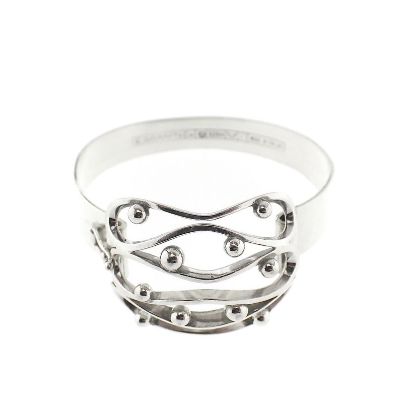 Image 1 of Silver bracelet with a fantasy design; E. Granit & Co | Ø 48 mm