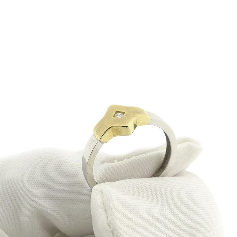 Image 7 of Two-tone gold ring with diamond