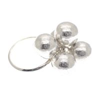 Silver fantasy ring with balls