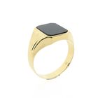 Image 7 of Gold signet ring with onyx