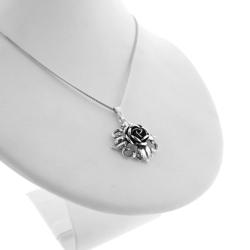 Image 7 of Antique silver floral pendant | Art Nouveau