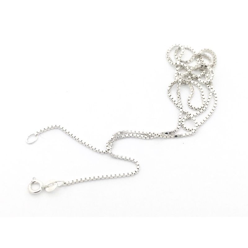 Image 11 of Silver gourmet link chain (suitable for a pendant) | 38 cm