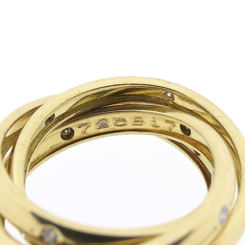 Image 4 of 18-karat gold trinity ring with 0.225 ct. diamond | Cartier