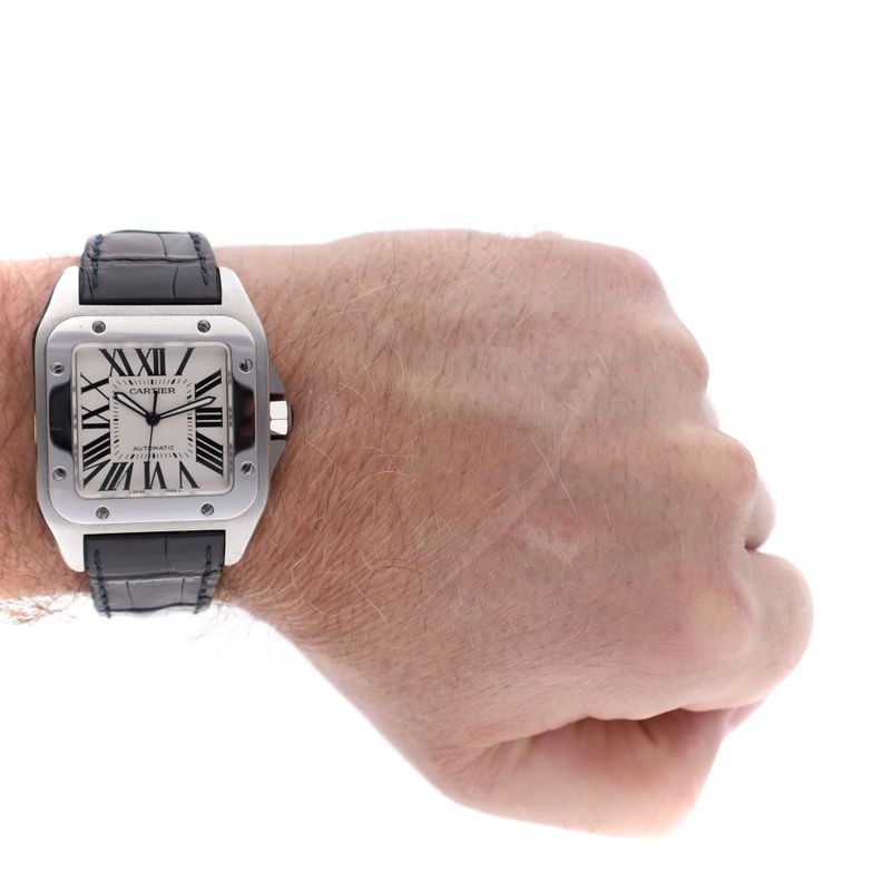 Image 16 of Cartier Santos Automatic 100 XL W20076X8; Men's Watch