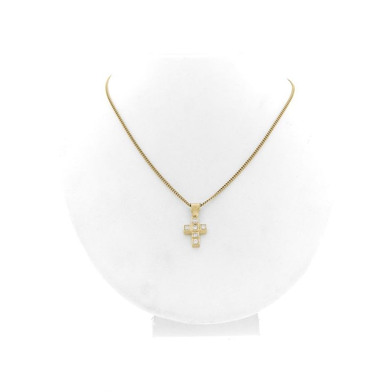 Image 9 of Gold cross with zirconia