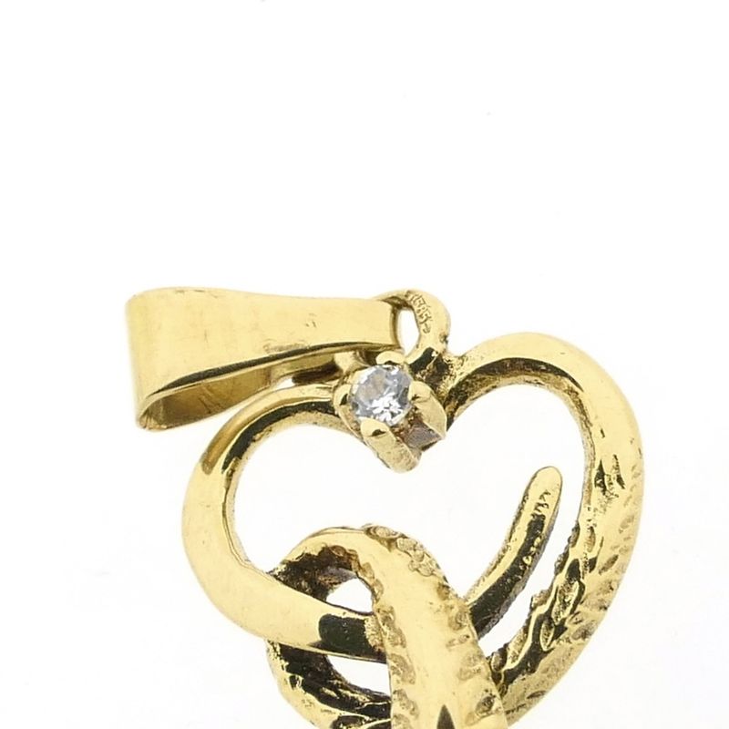 Image 7 of Gold pendant with zirconia