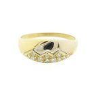 Image 3 of Two-tone gold ring with diamond; 0.075 ct.