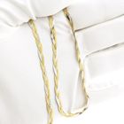 Image 9 of Two-tone gold braided link chain
