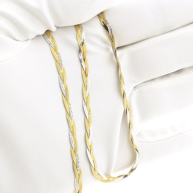 Image 9 of Two-tone gold braided link chain