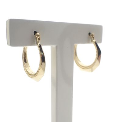 Image 1 of Gold lapidary earrings | Ø 16 mm