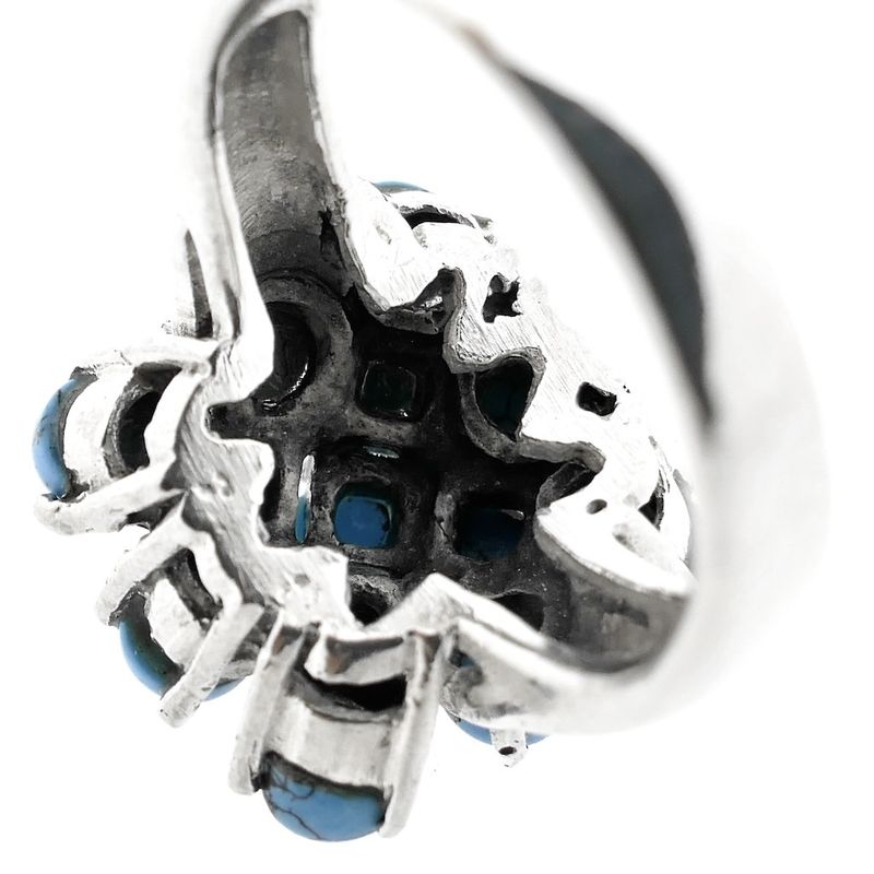 Image 5 of Silver ring with turquoise.