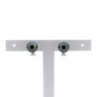 Image 1 of White gold earrings with Tahitian pearl and diamonds; 0.04 ct.