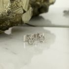 Image 2 of White gold solitaire stud earrings with diamond | 0.05 ct.