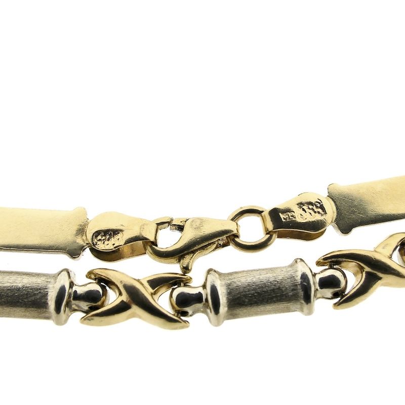 Image 5 of Two-tone gold fantasy link bracelet