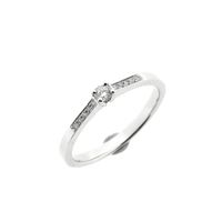 White gold ring with diamond; 0.12 ct.