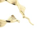 Image 9 of Gold Spiral Hoop Earrings with Greek Symbols; Ø 51 mm