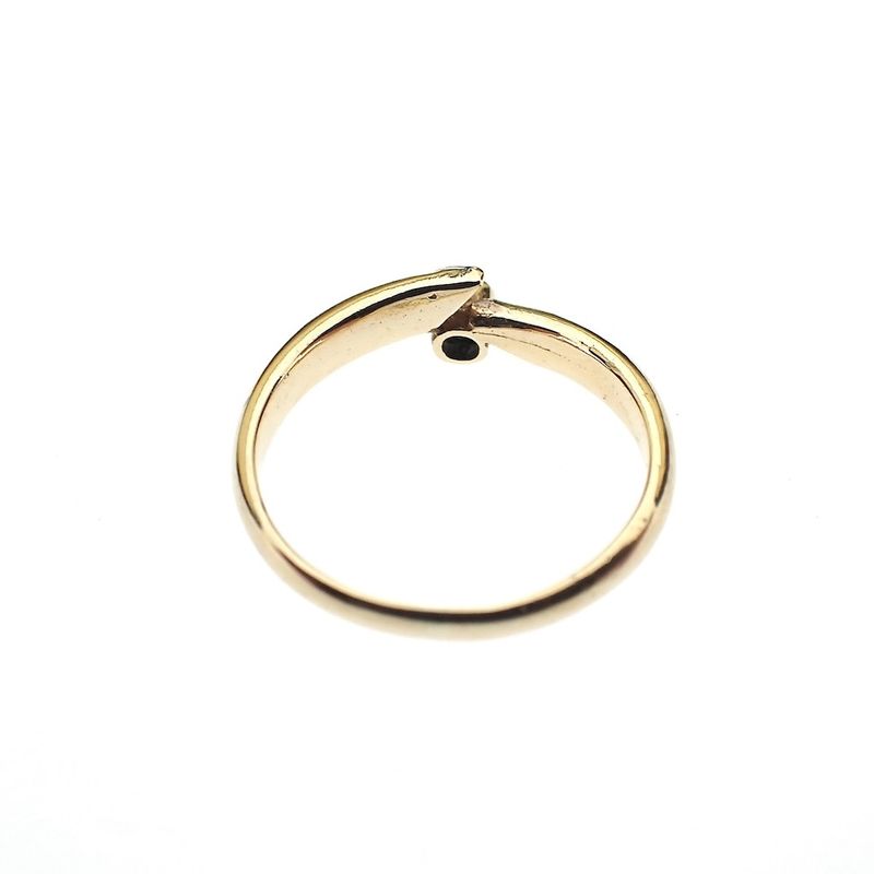 Image 4 of Gold solitaire ring with zirconia