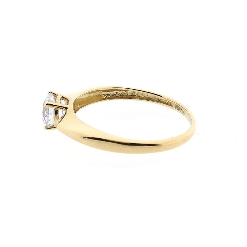 Afbeelding 7 van Gouden solitair ring met zirconia