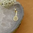 Image 2 of Gold pendant/charm of a tennis racket