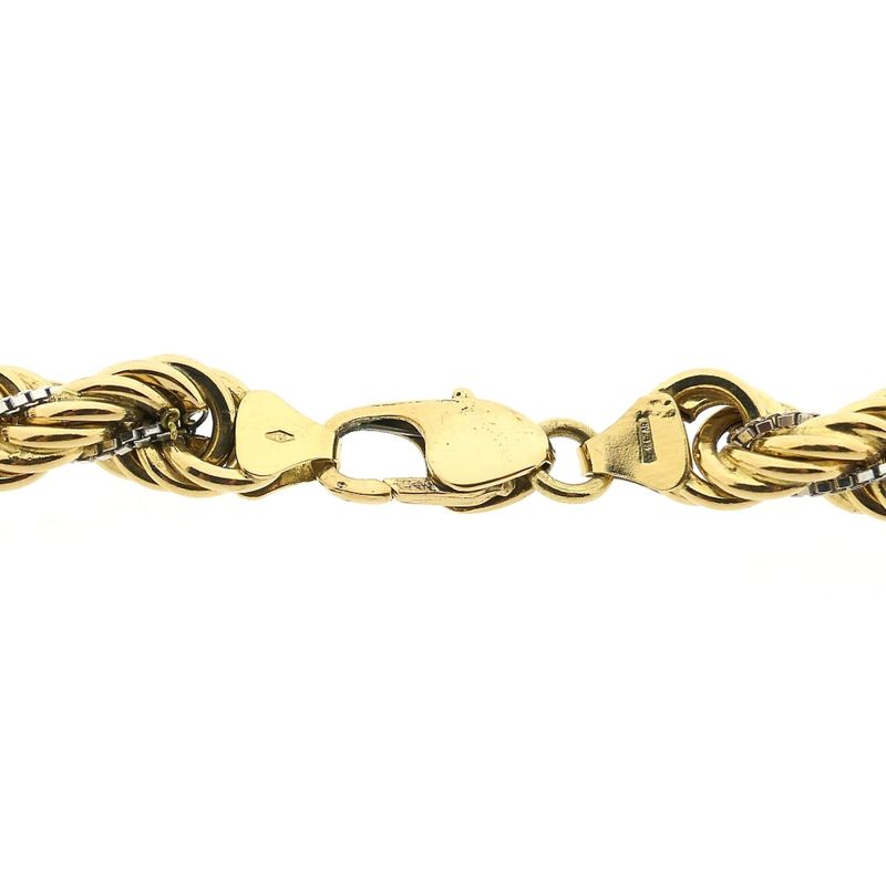 Image 4 of Two-tone gold twisted/Venetian link chain