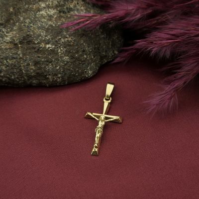 Image 2 of Gold pendant of a cross with corpus