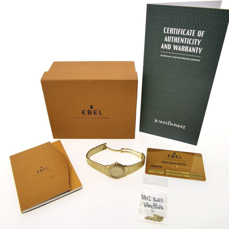 Image 4 of Ebel Sport Classic E8090124; 18k gold women's watch with diamonds