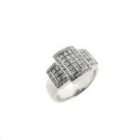 18K white gold ring with diamonds; Exclusive | 1.17 ct.