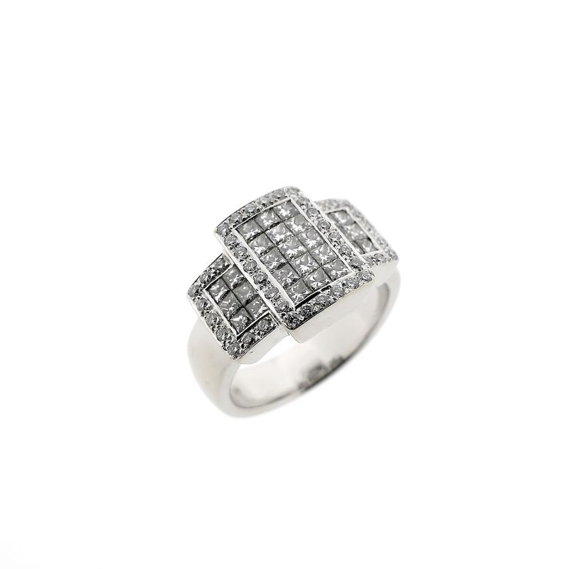 Image 1 of 18K white gold ring with diamonds; Exclusive | 1.17 ct.