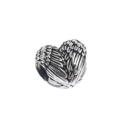 Image 1 of Pandora charm; Silver; Winged Heart