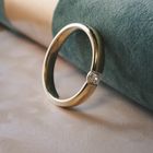 Image 2 of Gold solitaire ring with diamond 0.35 ct.