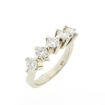 Image 1 of 18-karat white gold ring with diamonds | 1.00 ct.