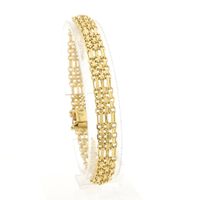 Gouden fantasie schakelarmband 