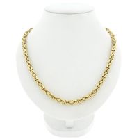 Gold square king link necklace; Midas